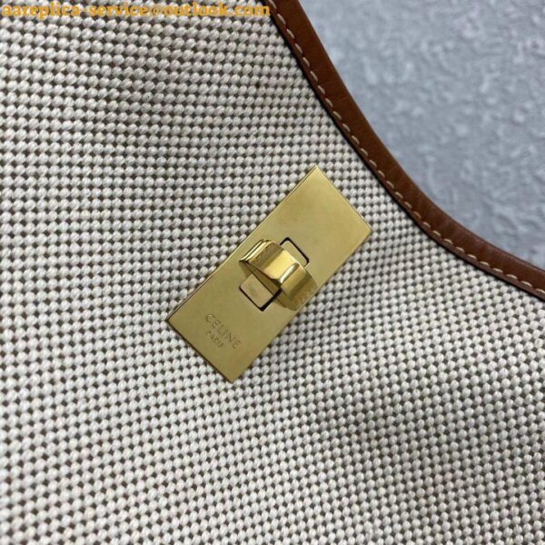 Replica Celine Bucket 16 Bag In Textile and Calfskin 9