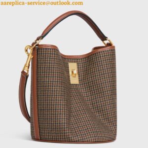 Replica Celine Bucket 16 Bag In Tweed and Calfskin