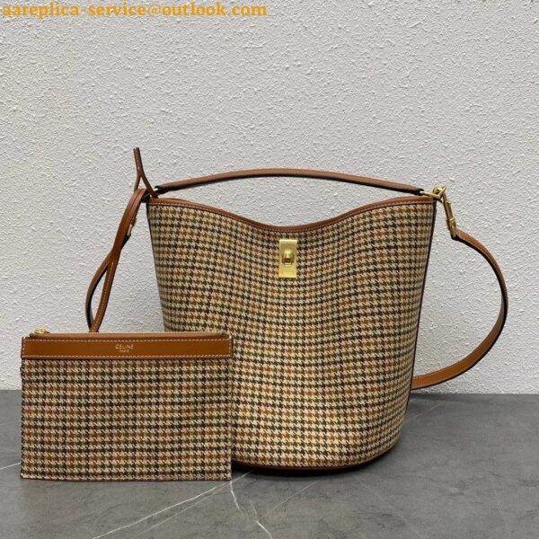 Replica Celine Bucket 16 Bag In Tweed and Calfskin 14