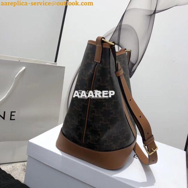 Replica Celine Medium Bucket In Triomphe Canvas 191132 6