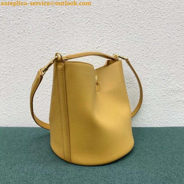 Replica Celine Bucket 16 Bag In Yellow Soft Bare Calfskin 9