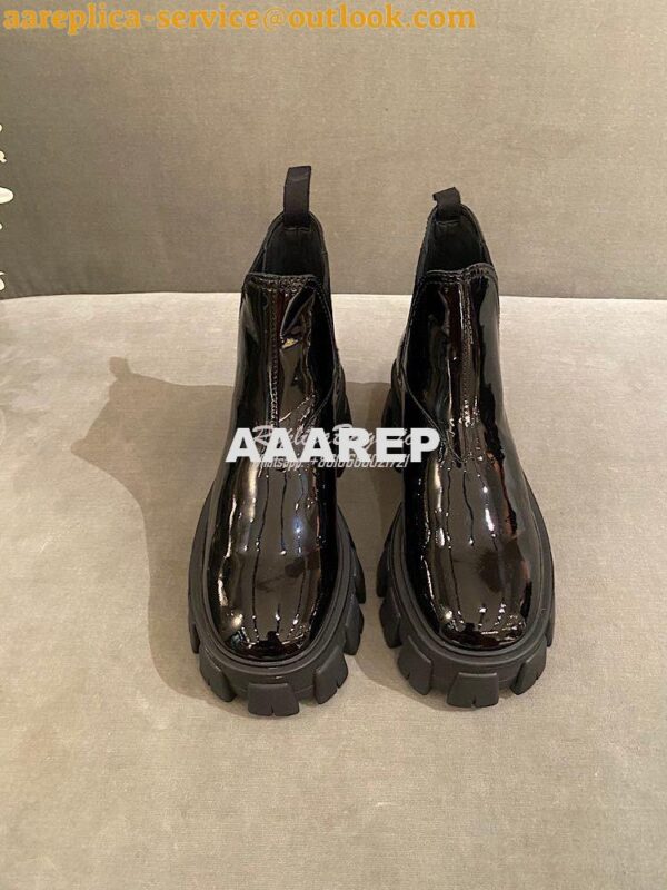 Replica Prada Monolith Patent Leather Booties 1T725L 6