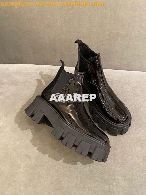 Replica Prada Monolith Patent Leather Booties 1T725L 7