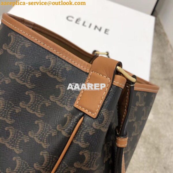 Replica Celine Medium Bucket In Triomphe Canvas 191132 15