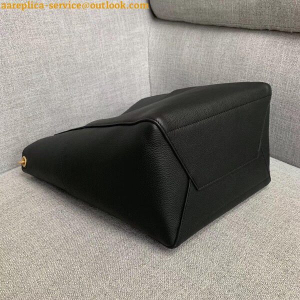 Replica Celine Sangle Bucket Bag In Black Grained Calfskin 9