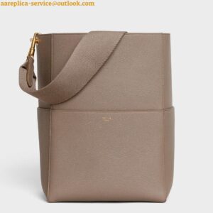 Replica Celine Sangle Bucket Bag In Taupe Grained Calfskin