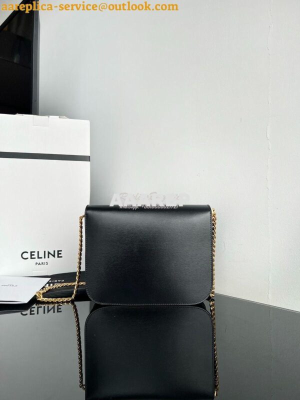 Replica Celine Medium College Bag In Shiny Calfskin 113583 Black 12