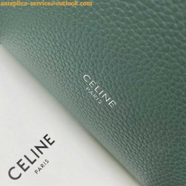 Replica Celine Sangle Small Bucket Bag In Celadon Calfskin 14