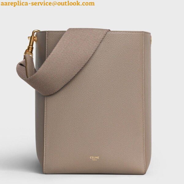 Replica Celine Sangle Small Bucket Bag In Taupe Calfskin 3