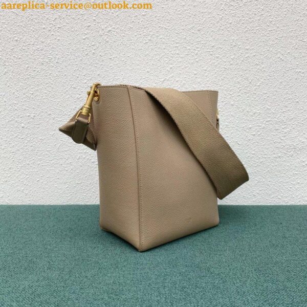 Replica Celine Sangle Small Bucket Bag In Taupe Calfskin 6