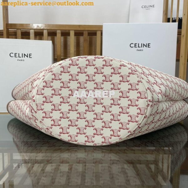 Replica Celine Medium couffin bag in triomphe canvas celine red print 7