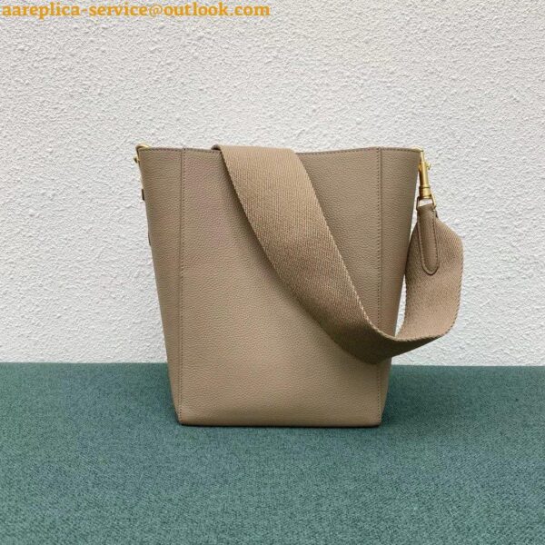 Replica Celine Sangle Small Bucket Bag In Taupe Calfskin 8