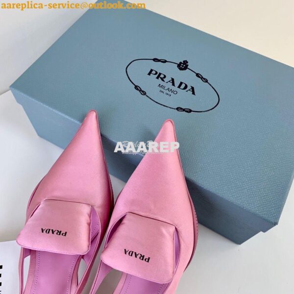 Replica Prada Nylon Gabardine Slingback Pumps 1I566M Pink 7