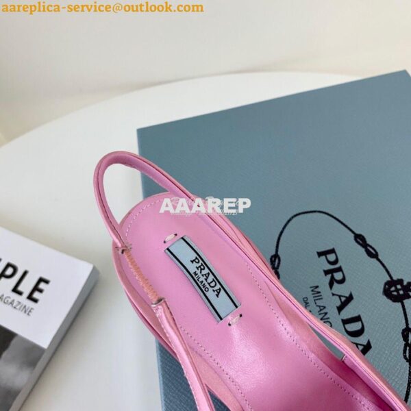 Replica Prada Nylon Gabardine Slingback Pumps 1I566M Pink 8