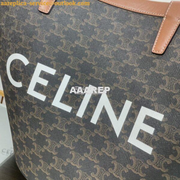 Replica Celine Medium couffin bag in triomphe canvas celine tan print 7