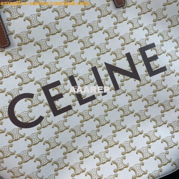 Replica Celine Medium couffin bag in triomphe canvas celine white prin 6