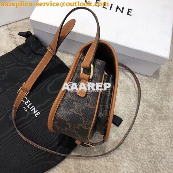 Replica Celine Medium Folco Bag In Triomphe Canvas 191502 6