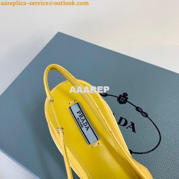 Replica Prada Nylon Gabardine Slingback Pumps 1I566M Yellow 10
