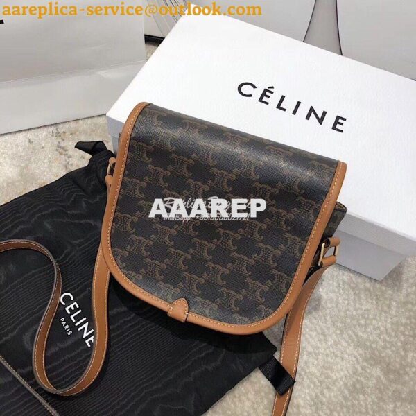 Replica Celine Medium Folco Bag In Triomphe Canvas 191502 8