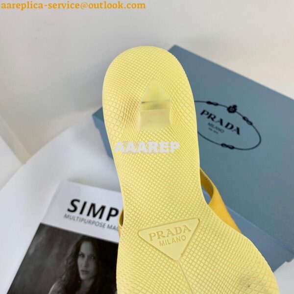 Replica Prada Nylon Gabardine Slingback Pumps 1I566M Yellow 11