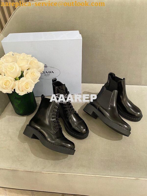 Replica Prada Brushed Calf Leather Booties 1T251M 3