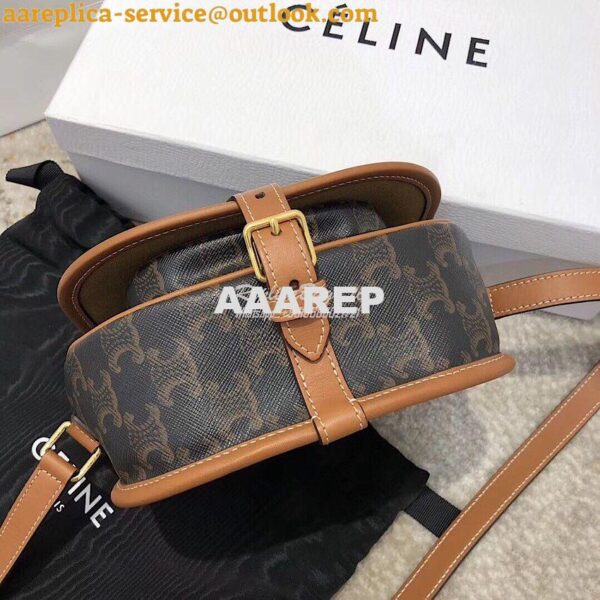 Replica Celine Medium Folco Bag In Triomphe Canvas 191502 10