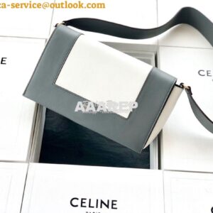 Replica Celine Medium Frame Bag Grey Shiny Smooth Calfskin 180263