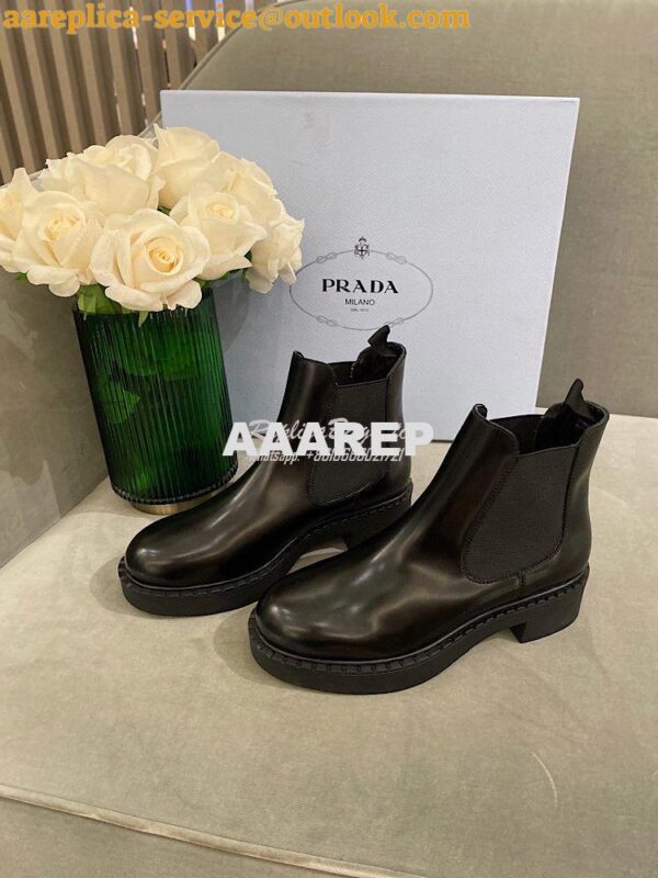 Replica Prada Brushed Calf Leather Booties 1T251M 10