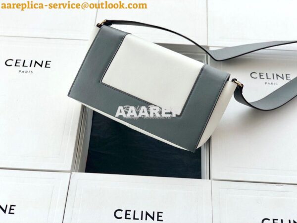 Replica Celine Medium Frame Bag Grey Shiny Smooth Calfskin 180263 5