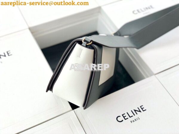 Replica Celine Medium Frame Bag Grey Shiny Smooth Calfskin 180263 6