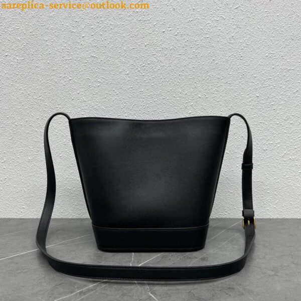 Replica Celine Small Bucket Cuir Triomphe In Black Calfskin 5