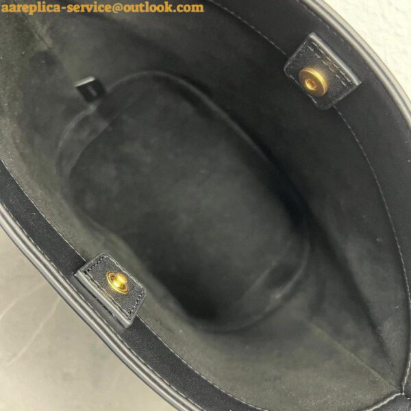 Replica Celine Small Bucket Cuir Triomphe In Black Calfskin 6