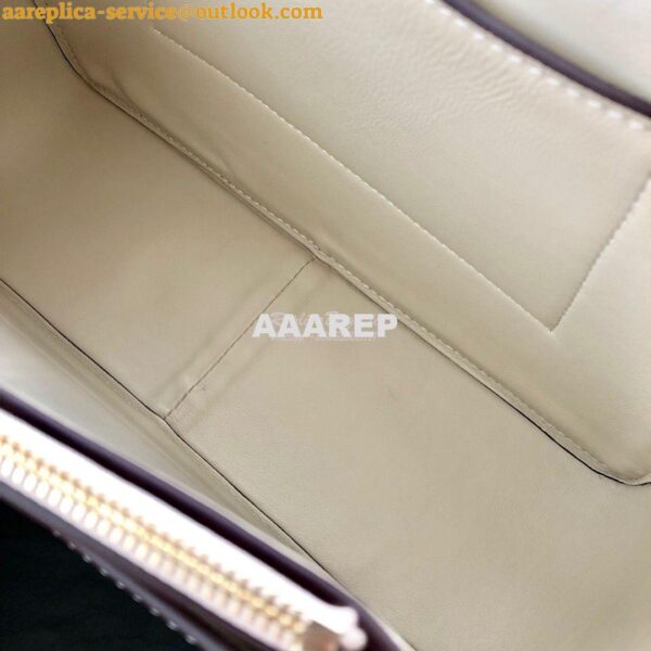 Replica Celine Medium Frame Bag in beige/medium green Shiny Smooth Cal 12