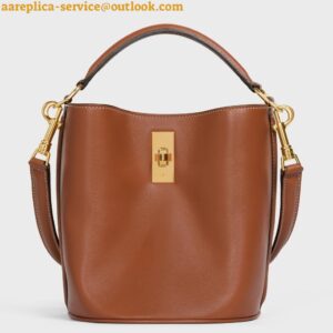 Replica Celine Teen Bucket 16 Bag In Brown Calfskin 2