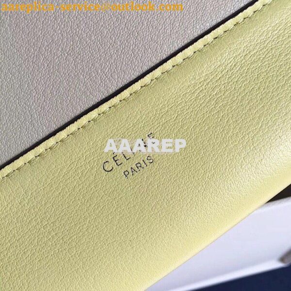 Replica Celine Medium Frame Bag in Citrus/Ivory Shiny Smooth Calfskin 9