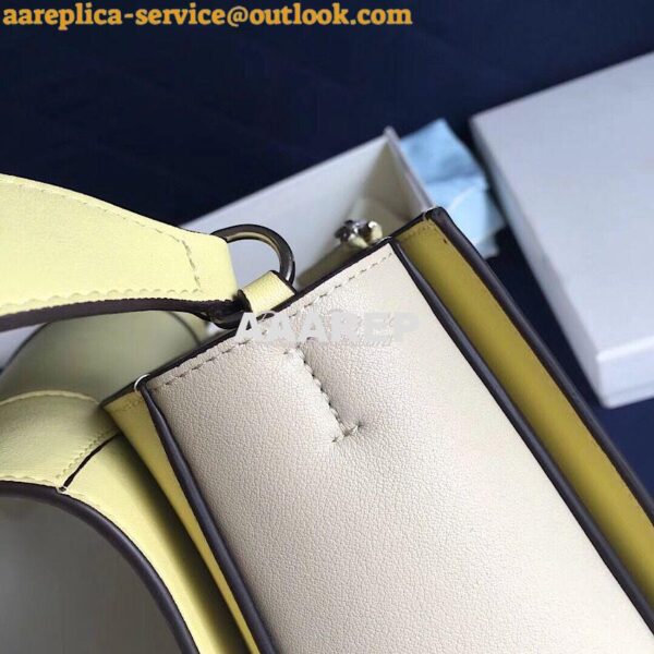 Replica Celine Medium Frame Bag in Citrus/Ivory Shiny Smooth Calfskin 10