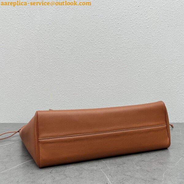 Replica Celine Cabas Drawstring Cuir Triomphe Bag in Brown Calfskin 6