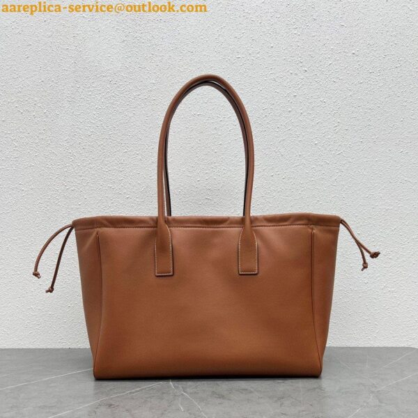 Replica Celine Cabas Drawstring Cuir Triomphe Bag in Brown Calfskin 7