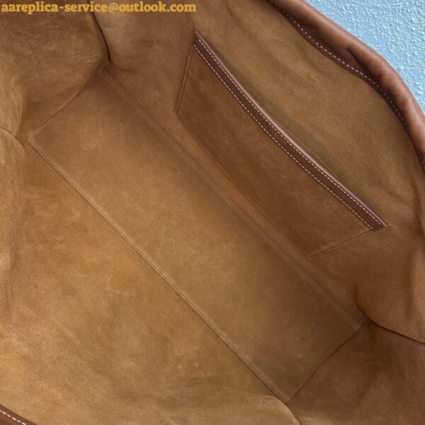 Replica Celine Cabas Drawstring Cuir Triomphe Bag in Brown Calfskin 10