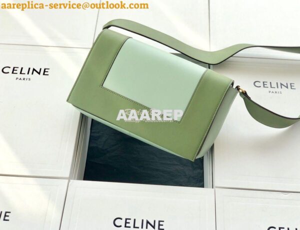 Replica Celine Medium Frame Bag in green/mint Shiny Smooth Calfskin 18 3