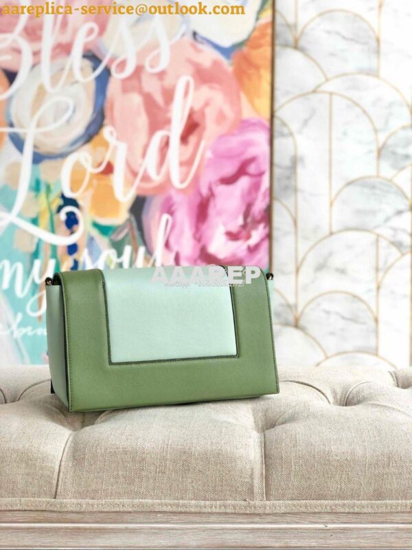 Replica Celine Medium Frame Bag in green/mint Shiny Smooth Calfskin 18 5