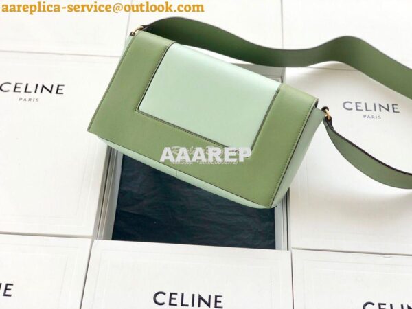 Replica Celine Medium Frame Bag in green/mint Shiny Smooth Calfskin 18 7