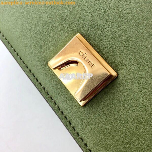 Replica Celine Medium Frame Bag in green/mint Shiny Smooth Calfskin 18 12