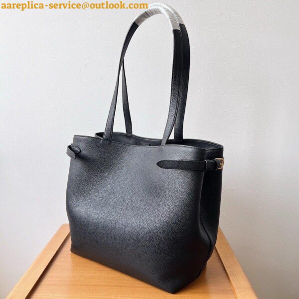 Replica Celine Medium Cabas Anais Cuir Triomphe Bag in Black Leather 11