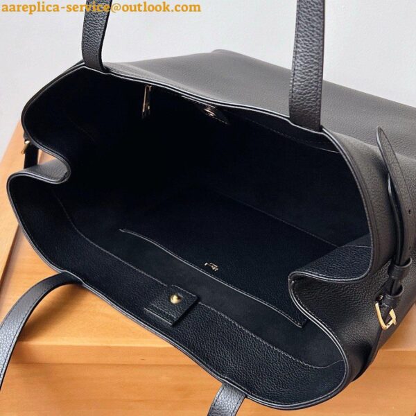 Replica Celine Medium Cabas Anais Cuir Triomphe Bag in Black Leather 12