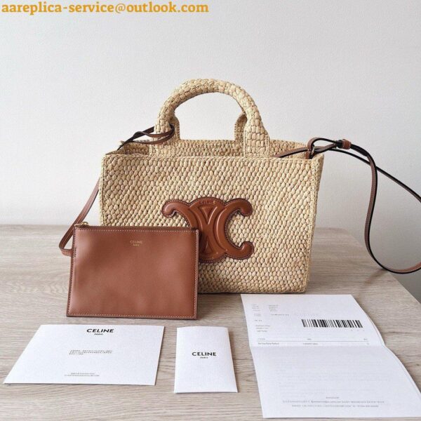 Replica Celine Small Cabas Bag in Raffia 6