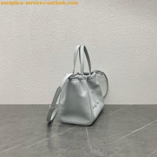 Replica Celine Small Cabas Drawstring Cuir Triomphe Bag in Blue Calfskin 14