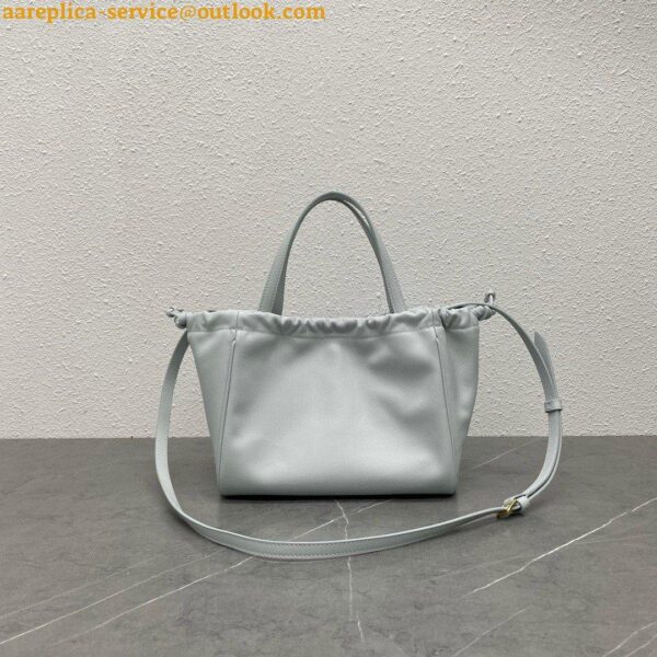 Replica Celine Small Cabas Drawstring Cuir Triomphe Bag in Blue Calfskin 15