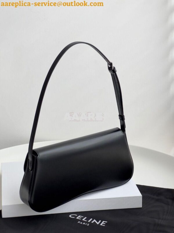 Replica Celine Medium Lola Bag In Shiny Calfskin 115533 Black 11