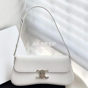 Replica Celine Medium Lola Bag In Shiny Calfskin 115533 White